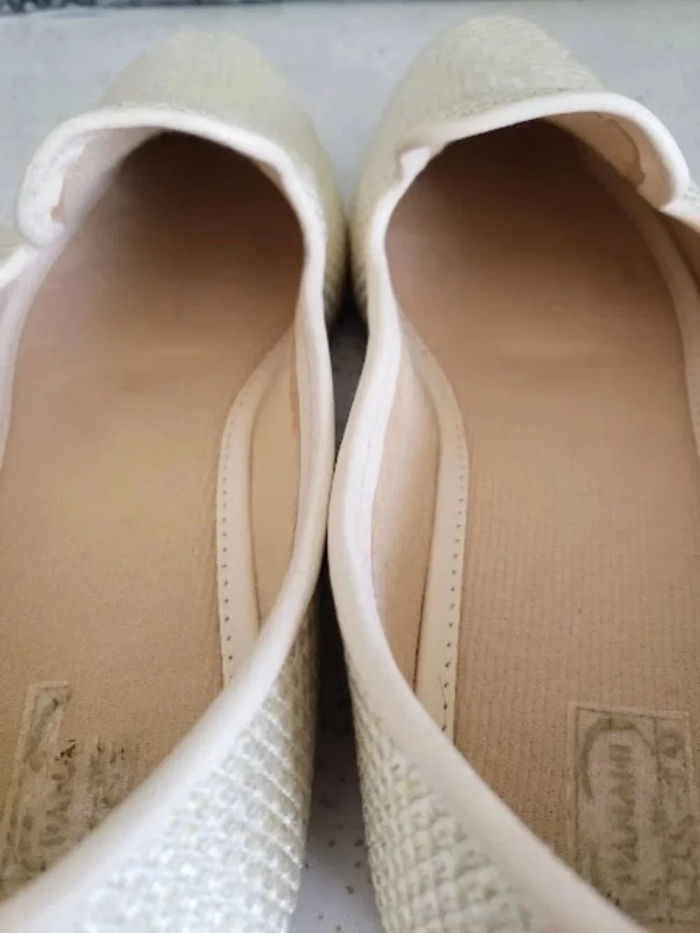 Panahi Men's Jute Mojaris Shoes US Size 10.5 / UK Size 10 Cream Ivory Beige